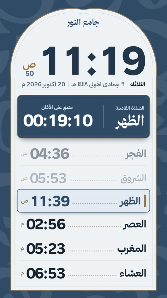 المحراب بلون أزرق
